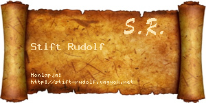 Stift Rudolf névjegykártya